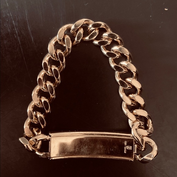 Speidel ID Bracelet Brushed Gold Tone - Picture 9 of 13